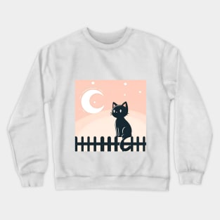 BLACK CAT MOON Crewneck Sweatshirt